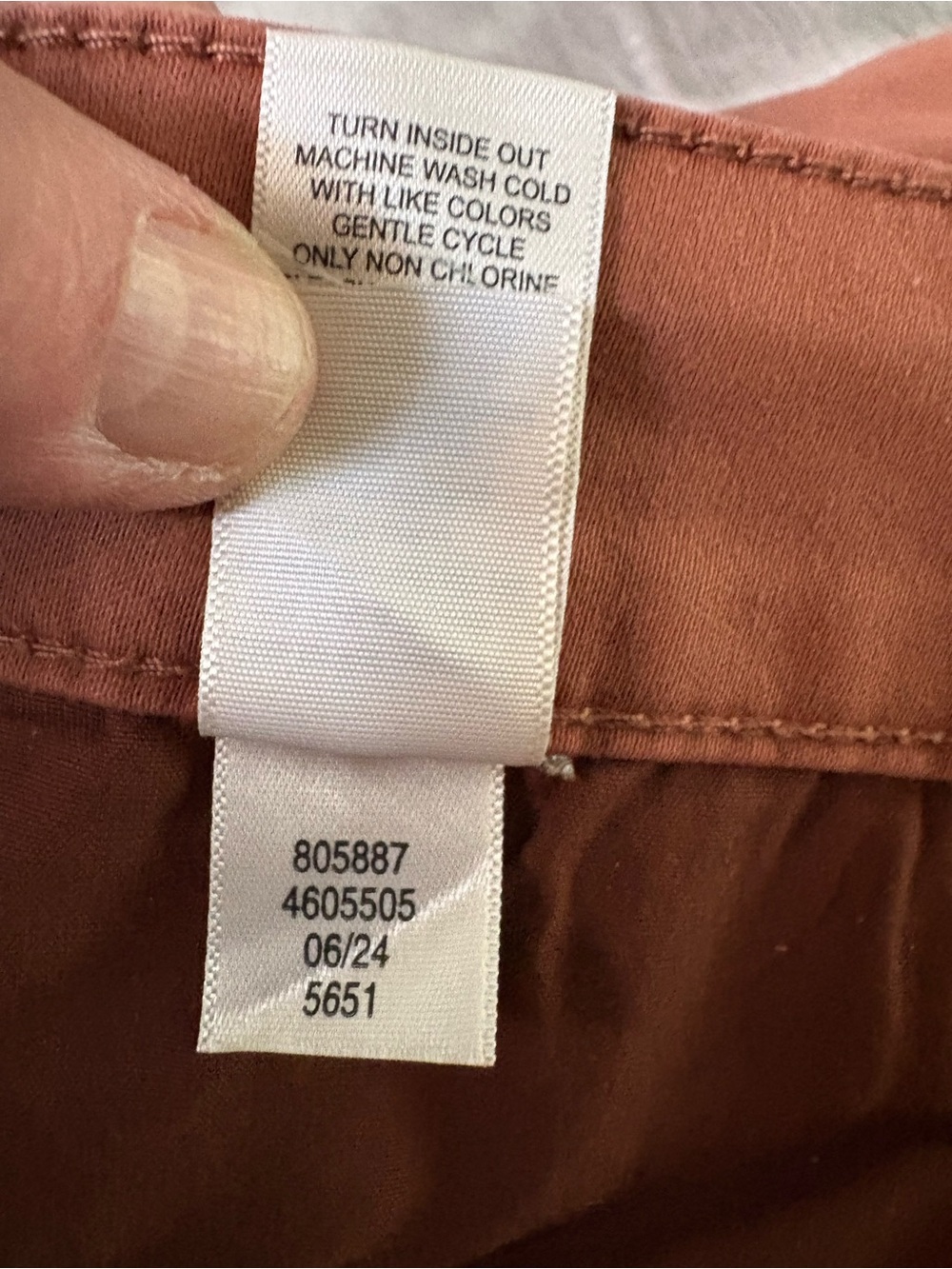 m jeans by maurices Women's High Rise Skinny Jeans in Rust Size 18W - Picture 8 of 8